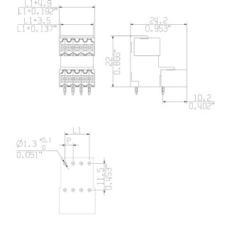 Штекерный соединитель печат SLD 3.50V/32/90G 3.2SN OR BX