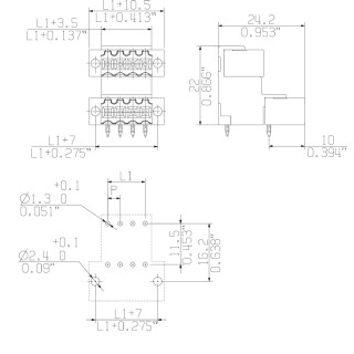Штекерный соединитель печат SLD 3.50 V/24/90F 3.2 SN OR BX