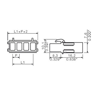 Штекерный соединитель печат BLC 5.08/16/180BR OR BX