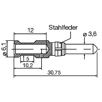 Штекерный соединитель печат HDC-C-M3-SM6.0AG