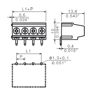 Клемма печатной платы LM 5.08/02/180 3.5SN BK BX