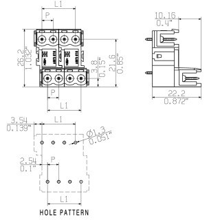 Штекерный соединитель печат SLD 5.08V/40/180B 3.2SN OR BX