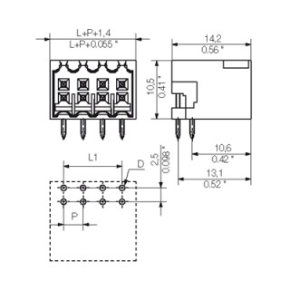 Штекерный соединитель печат S2L 3.50/08/90G 3.5SN OR BX