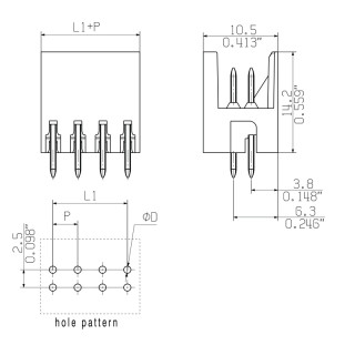 Штекерный соединитель печат S2L 3.50/24/180G 3.5SN BK BX