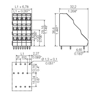 Клемма печатной платы LM3RZF 5.08/21/135 3.5SN OR BX