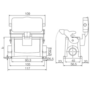 Корпус HDC 16B SDLU 2M25G