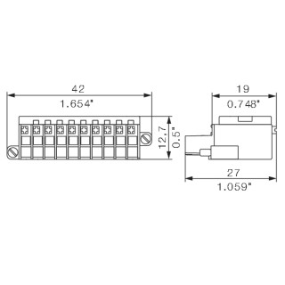 Штекерный соединитель печат BL-I/O 3.50/10FP PNP LED SN BK BX