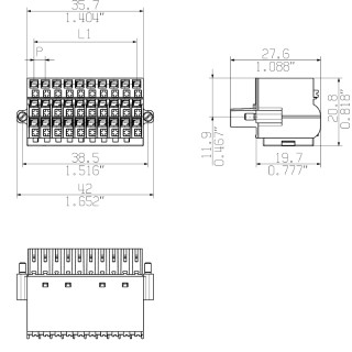 Штекерный соединитель печат BL-I/O 3.50/30F PNP LED SN BK BX