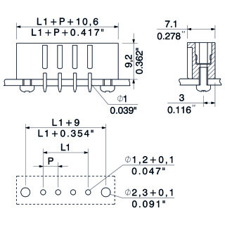 Штекерный соединитель печат SC 3.81/03/180F 3.2SN BK BX