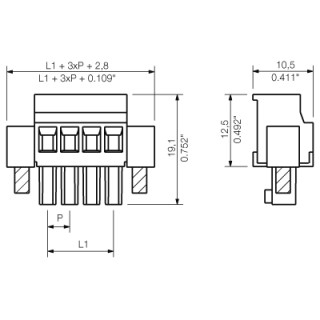 Штекерный соединитель печат BCZ 3.81/10/270F SN BK BX