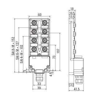 Круглые соед. разъемы|Прово SAI-4-M 5P M12 OL