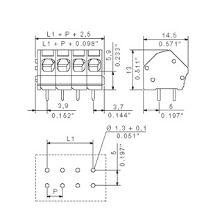 Клемма печатной платы LMZF 5/2/135 3.5GR