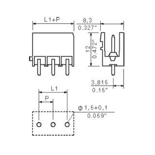 Штекерный соединитель печат SL-SMART 5.0XHC/03/180 1.5SN BK RL