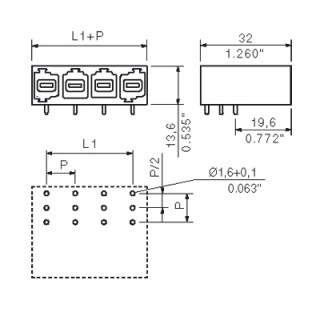 Штекерный соединитель печат SU 10.16HP/02/90G 3.5AG BK BX