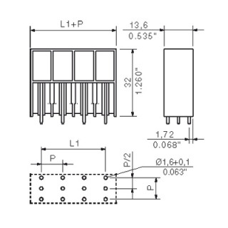 Штекерный соединитель печат SU 10.16HP/04/180G 3.5AG BK BX