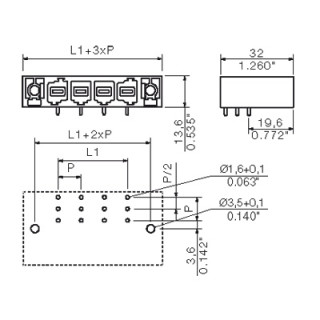 Штекерный соединитель печат SU 10.16HP/02/270F 3.5AG BK BX