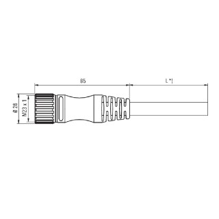 Круглые соед. разъемы|Прово SAIB-M23-19P-ST-1,0M