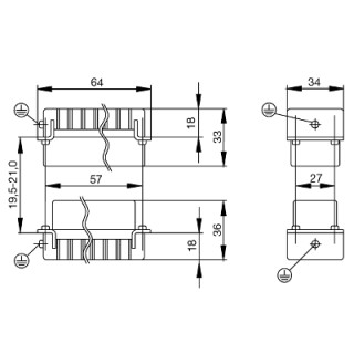 Промышленный разъём HDC HEE 18 MC