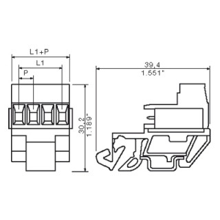 Штекерный соединитель печат SLAS 6B RF15 SN OR