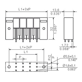 Штекерный соединитель печат SU 10.16HP/04/180SF 3.5AG BK BX