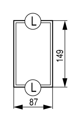 Изолированный корпус, ВхШхГ = 149x87x128 мм