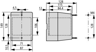 Изолированный корпус, ВхШхГ = 149x87x128 мм