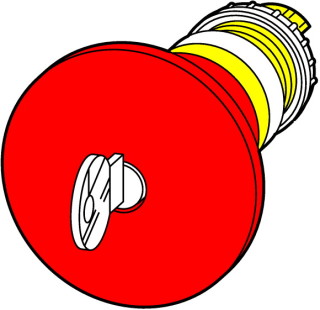 Кнопка аварийной остановки, D = 60 мм, отмена ключом, MS2-20