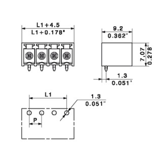 Штекерный соединитель печат SC-SMT 3.81/04/90G 3.2SN BK BX