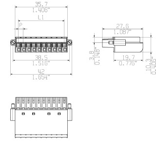 Штекерный соединитель печат BL-I/O 3.50/10F SN LTGY BX