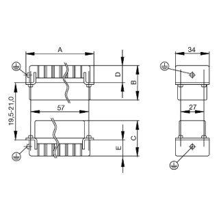 Промышленный разъём HDC HE 10 FP