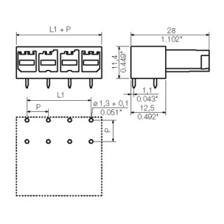 Штекерный соединитель печат BVL 7.62HP/04/90 3.5SN BK BX