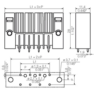 Штекерный соединитель печат BVL 7.62HP/02/180SFI 3.5SN BK BX