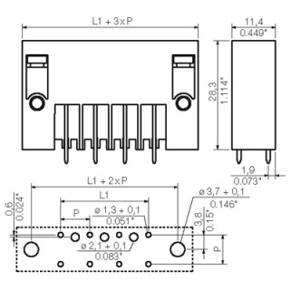 Штекерный соединитель печат SV 7.62HP/06/180SF 3.5SN BK BX