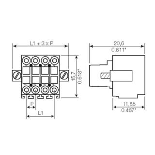 Штекерный соединитель печат B2L 3.50/12/180FQV6 SN BK BX