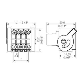 Штекерный соединитель печат B2L 3.50/10/180LHQV5 SN BK BX