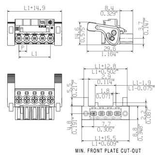 Штекерный соединитель печат BLZP 5.08HC/04/180LR SN BK BX