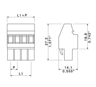 Штекерный соединитель печат BLZP 5.08HC/02/270 SN OR BX