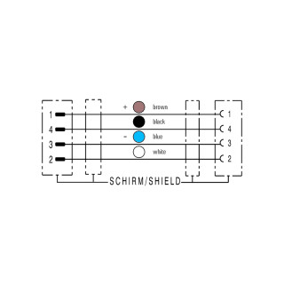 Шинный кабель SAIL-M8GM8G-4S-0.15U-SB