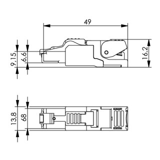 Матрица USB IE-PS-RJ45-FH-180-A-1.6