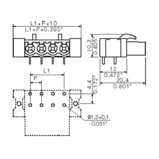 Штекерный соединитель печат BLL 5.08/02/90FI 3.2SN GN BX