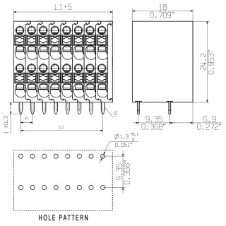 Клемма печатной платы LS2HF 3.50/40/90 3.5SN OR BX