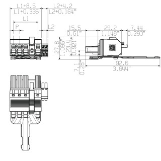 Штекерный соединитель печат BVFL 7.62HP/04/180MF4 BCF/04 SN BK BX SO