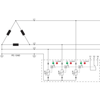 Разрядник VPU II 3WDA L-G 240V R