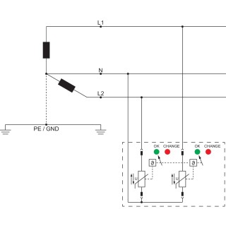 Разрядник VPU II 2W+N 120/240V