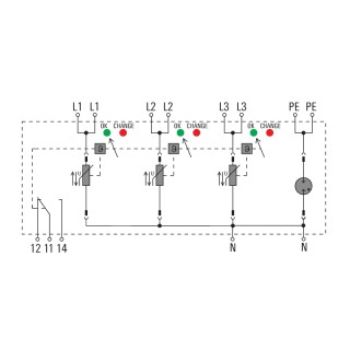 Разрядник VPU I 3+1 R 280V/25KA