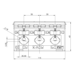 Трансформатор тока CMA-205-100-5A-1VA-1