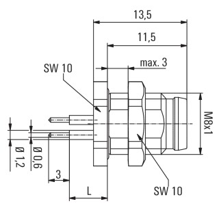 Гнездо произвольной сборки| SAIE-M8S-3-H5.5TL