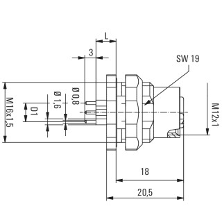 Гнездо произвольной сборки| SAIE-M12B-4B-H5.5TL-M16