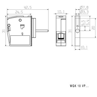 Проходная клемма WGK 10 VP GY BX