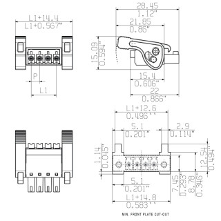 Штекерный соединитель печат BCF 3.81/02/180LR SN OR BX